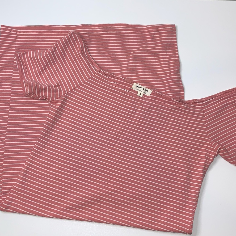 30 MIN SALE Off the Shoulder Striped Dress